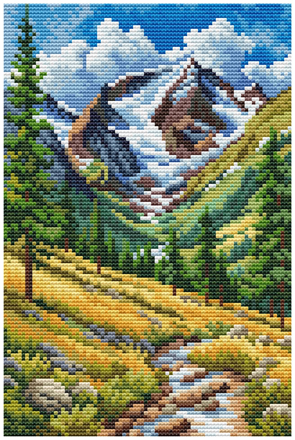 Mountain Path BC8104 Counted Cross Stitch Kit