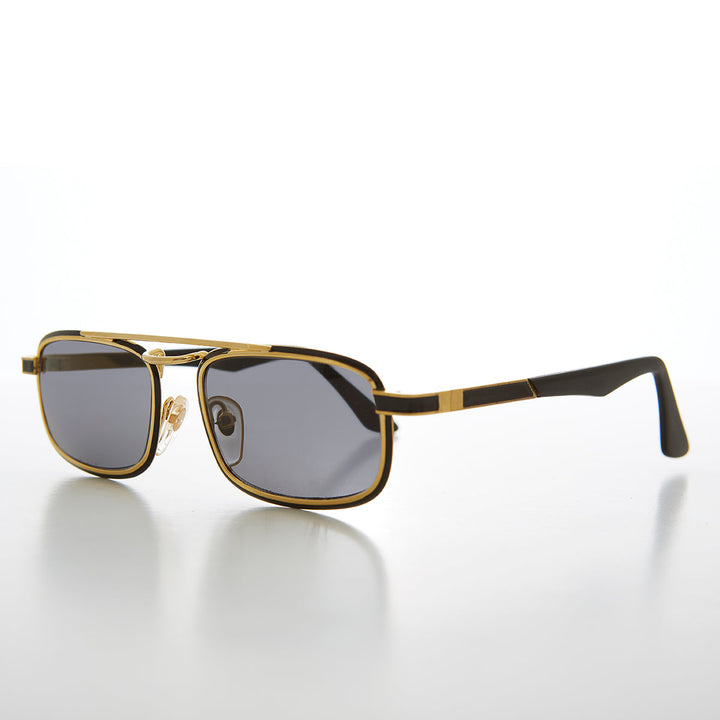Gold Rectangular 80s Aviator Sunglass - Beau