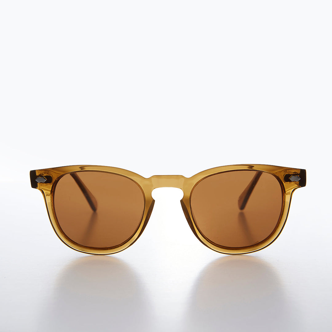 Amber Polarized Square Sunglass - Benson