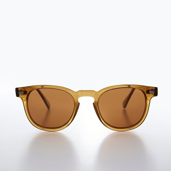 Amber Polarized Square Sunglass - Benson