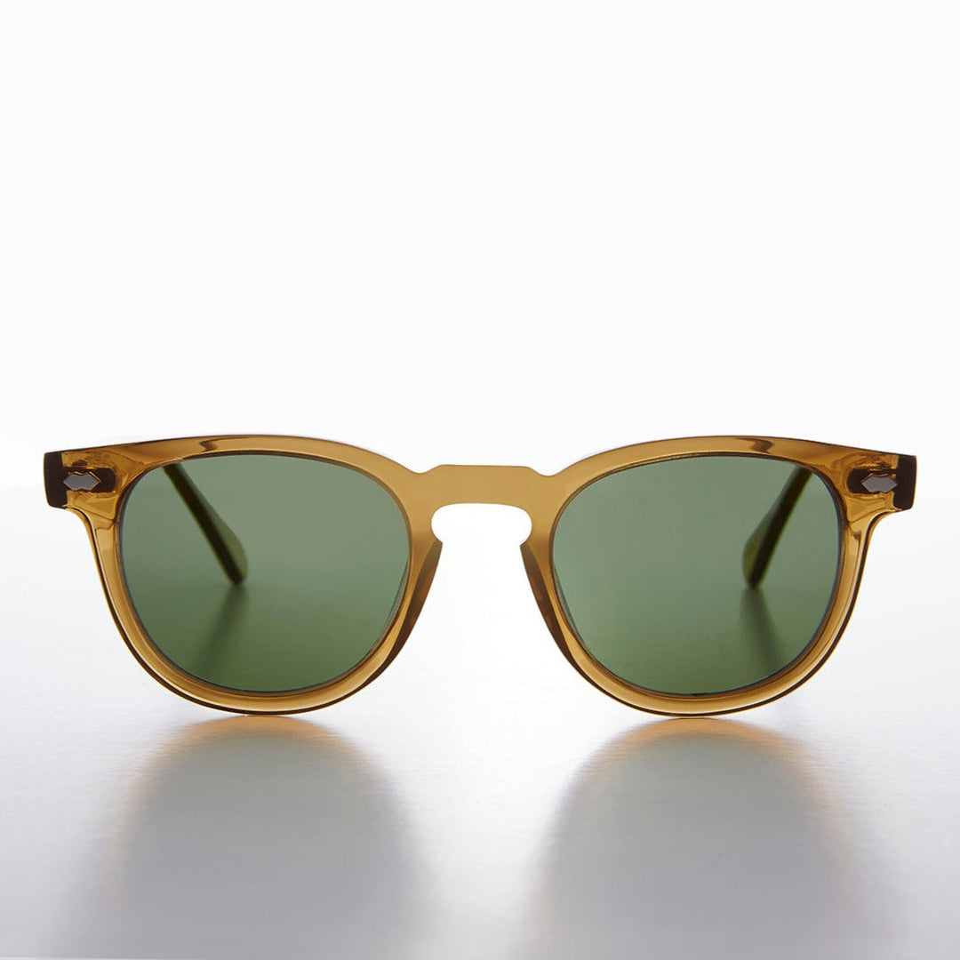 Amber Polarized Square Sunglass - Benson
