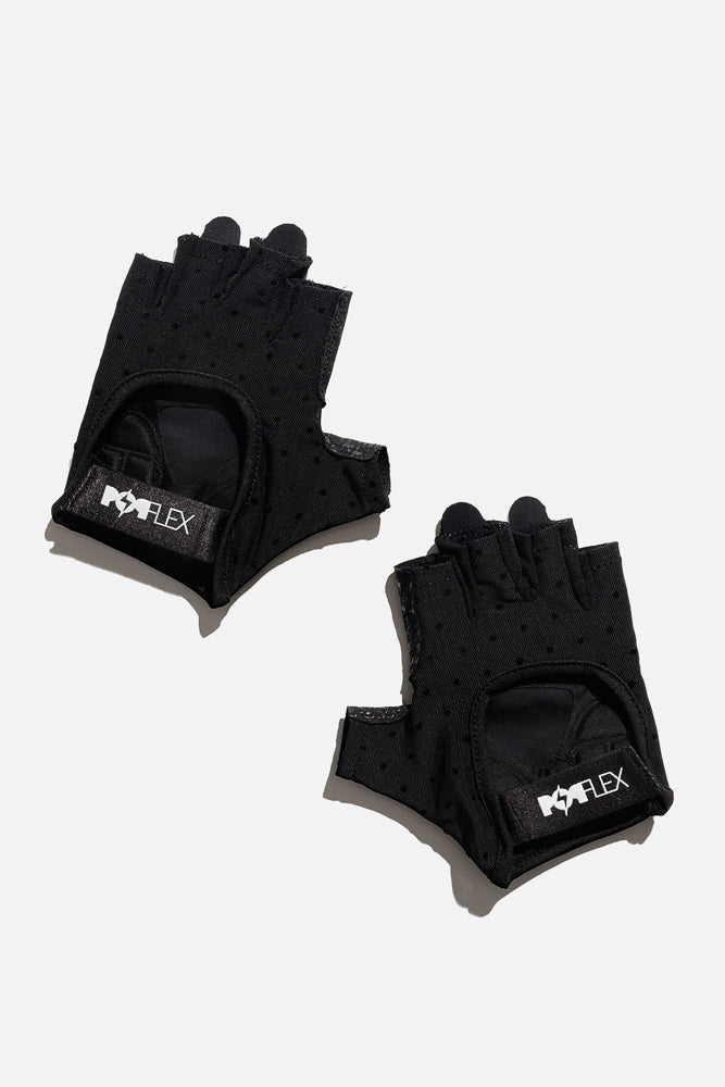 Luxe Mesh Training Gloves - Black Dot