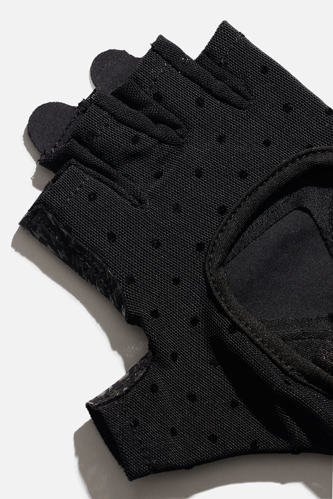 Luxe Mesh Training Gloves - Black Dot