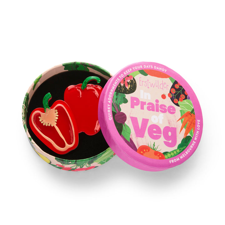 Capsicum Crush Brooch by Erstwilder