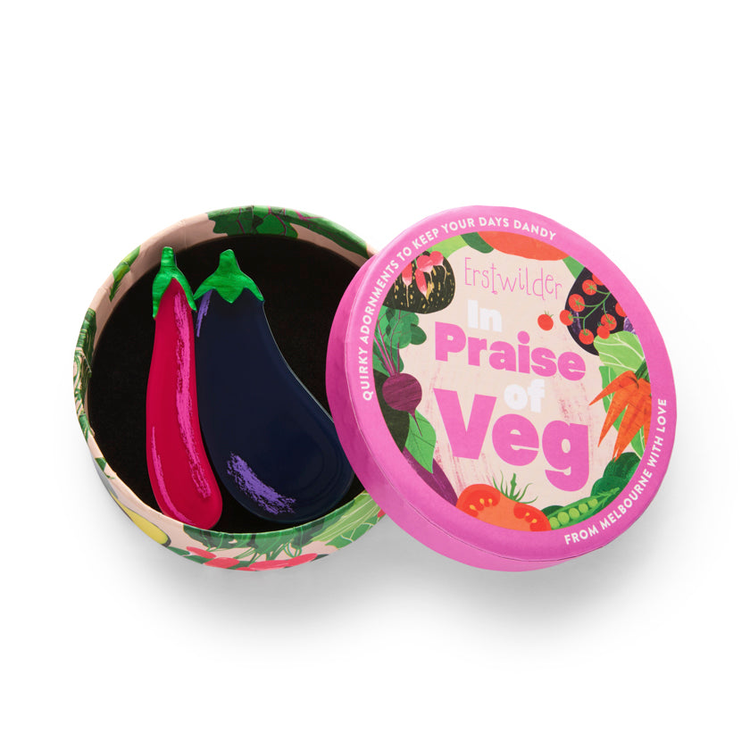 Eggplant Envy Brooch by Erstwilder