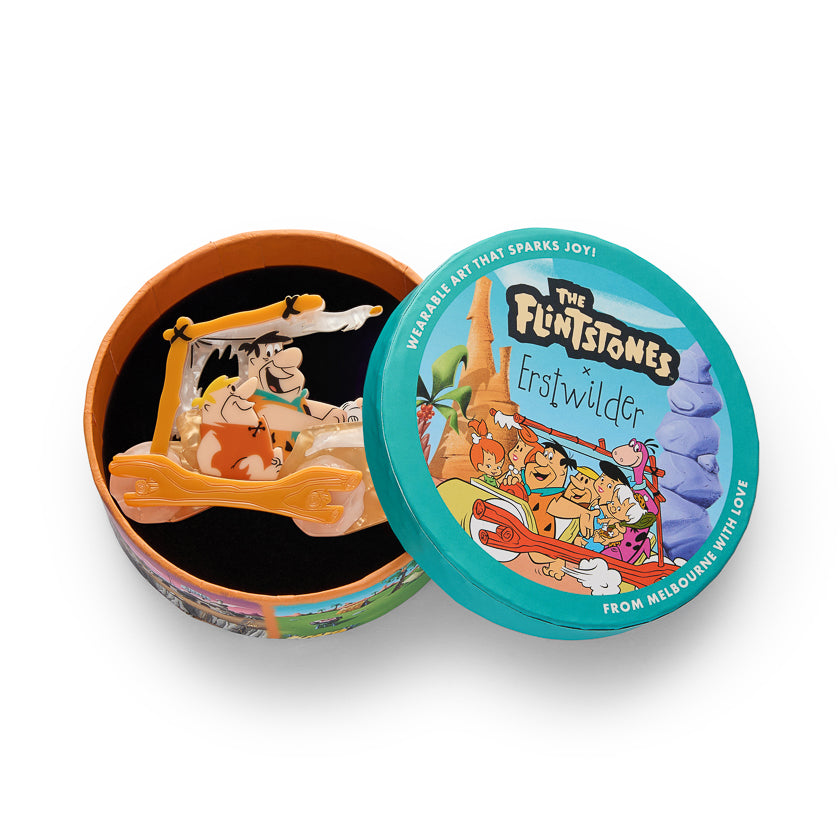 The Flintmobile Brooch by Erstwilder