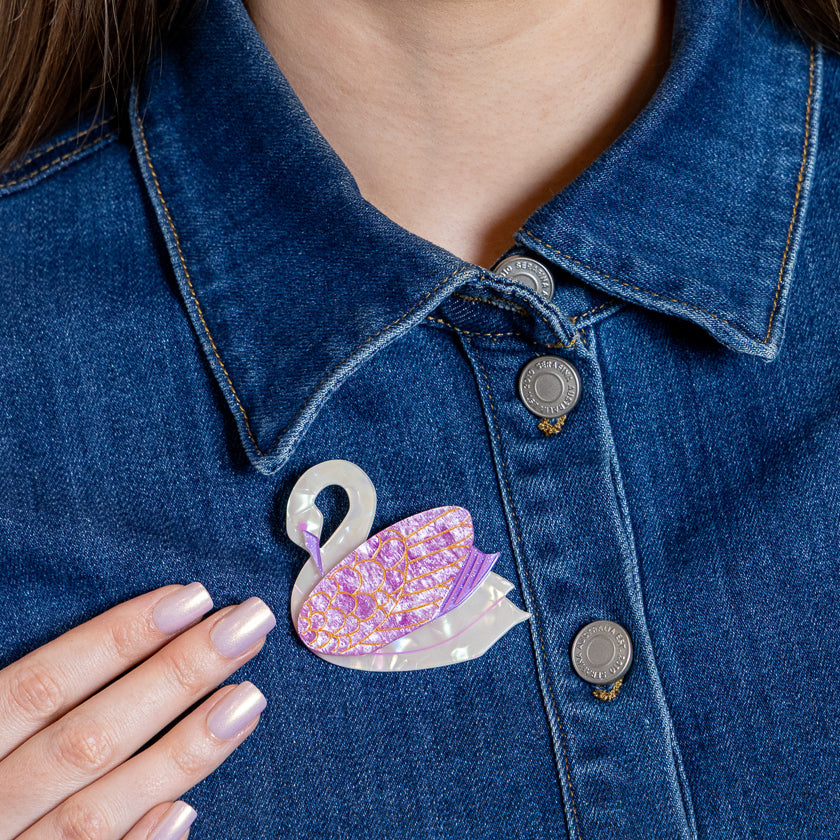 Sabine the Swan Brooch by Erstwilder