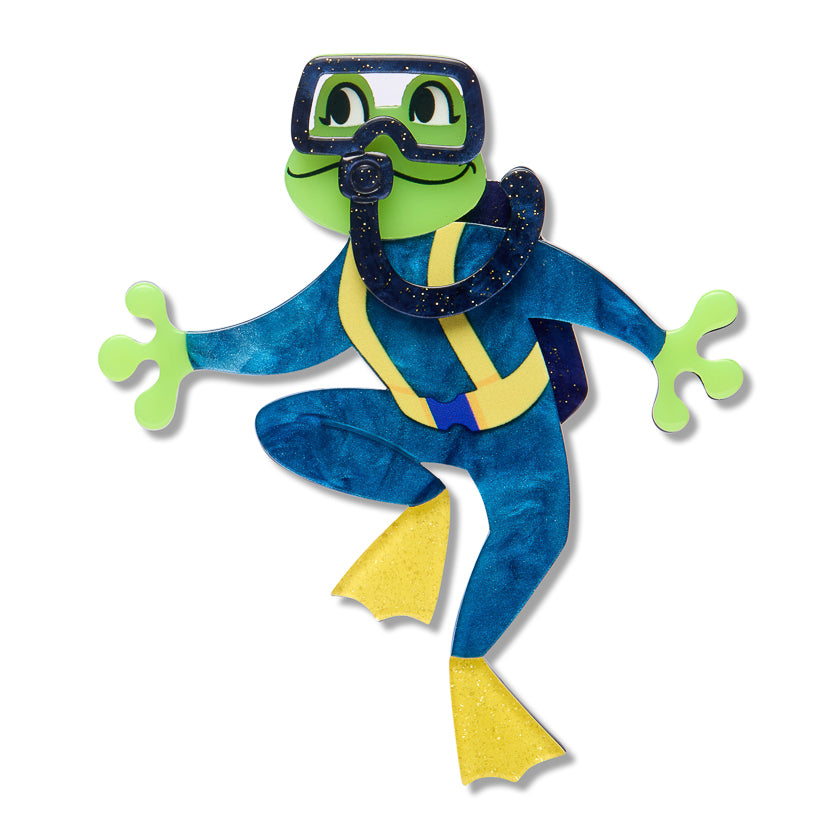 Slick Swimmer Brooch by Erstwilder | Wild at Work Collection
