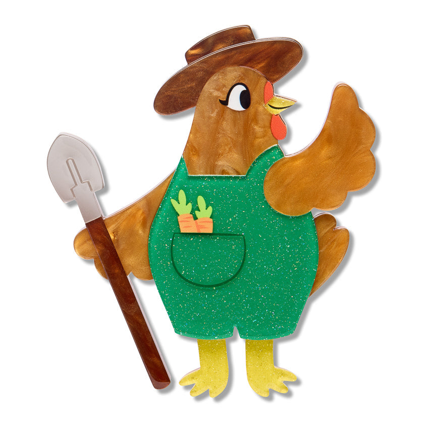 Coop Boss Brooch by Erstwilder | Wild at Work Collection