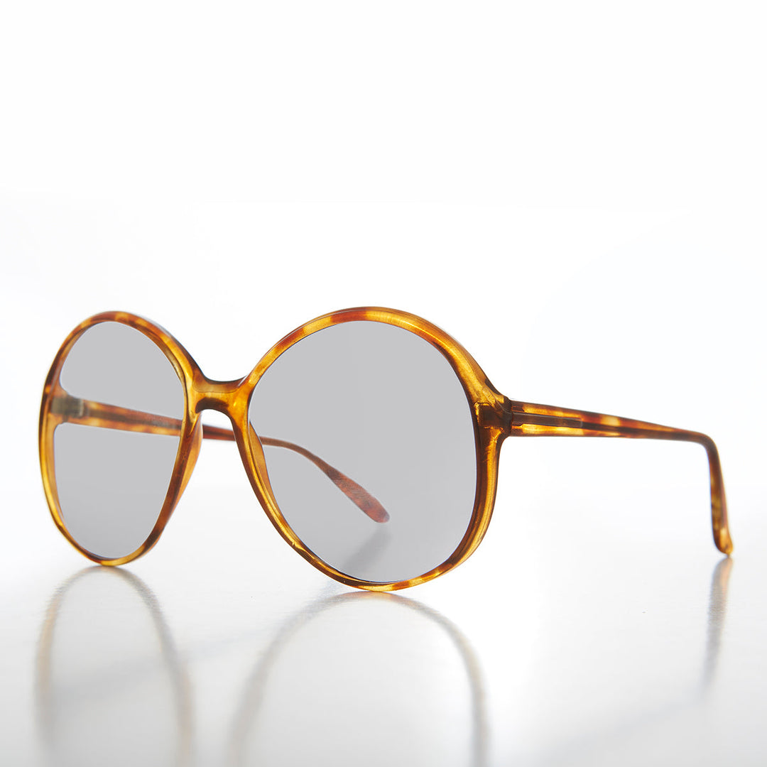 Oversized Round Transition Lens 80s Vintage Sunglass - Bibi