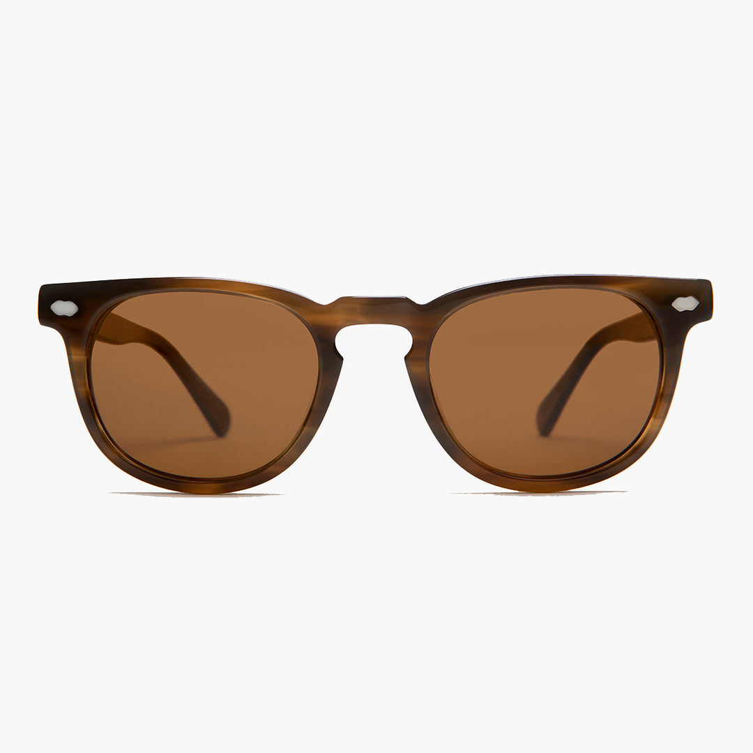 Rounded Square Tortoise Sunglass with Polarized Lens - Blaine