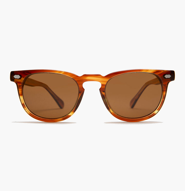 Rounded Square Tortoise Sunglass with Polarized Lens - Blaine