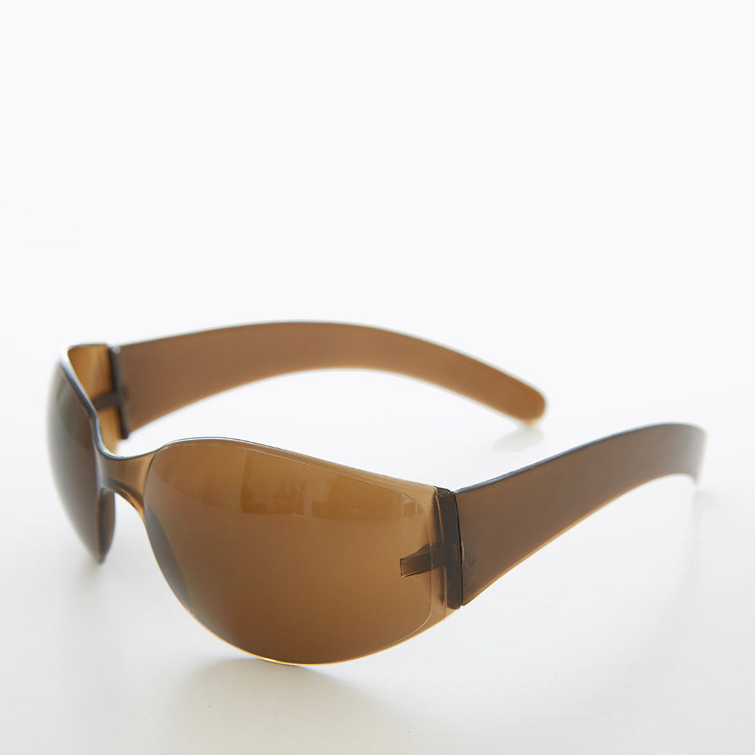 Futuristic Goggle Wrap Around Sunglasses - Blast