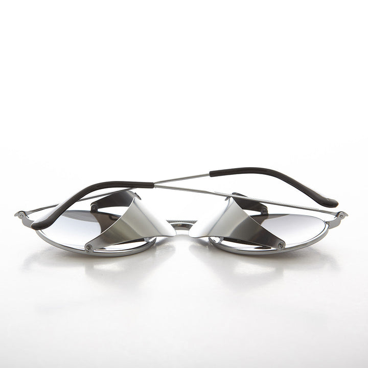Oval Steampunk Sunglass with Folding Side Shields - Bram 3