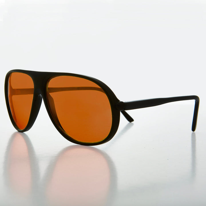 Pilot Sunglasses with Orange Lenses - Collier