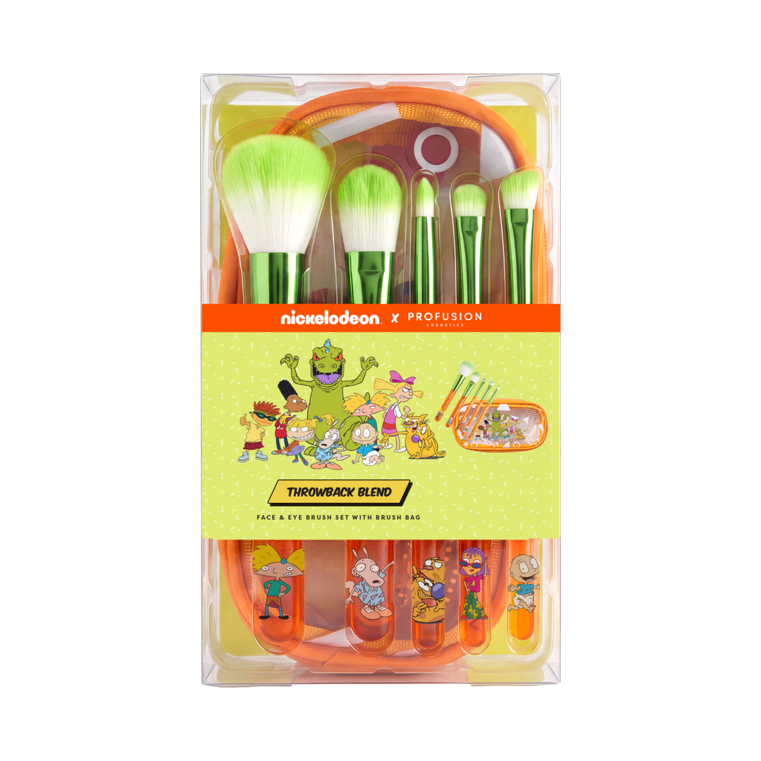 Nick 90s | 5 PC Brush Set with Cosmetic Bag
