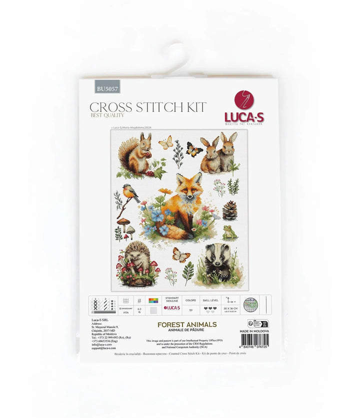 Forest Animals BU5057L Counted Cross-Stitch Kit