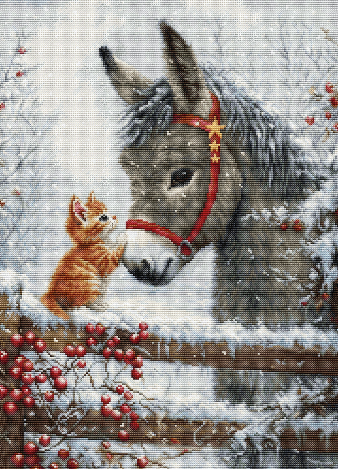 Warm Hug BU5075L Counted Cross-Stitch Kit