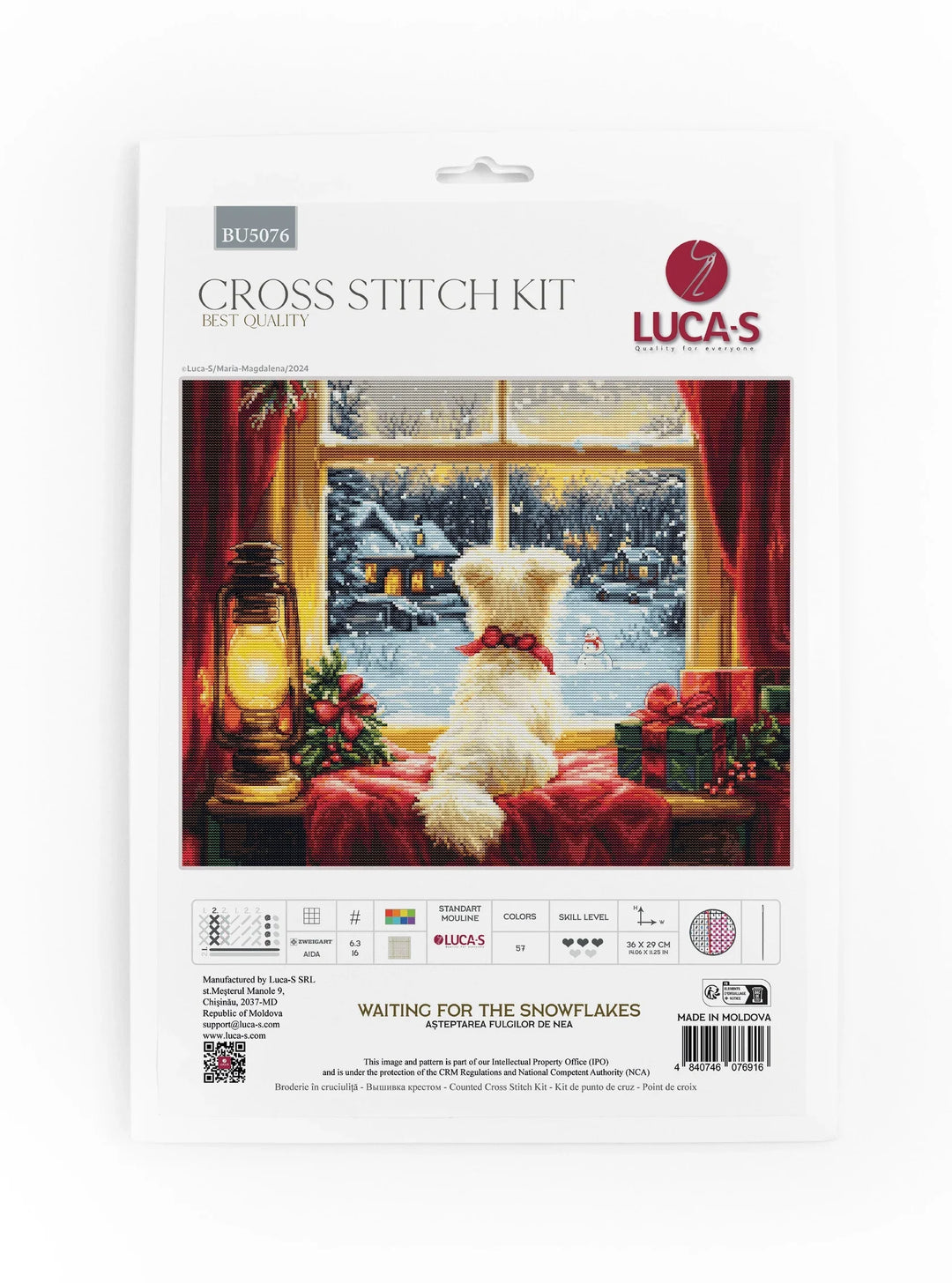 Waiting For The Snowflakes BU5076L Counted Cross-Stitch Kit
