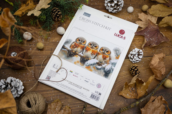 Owls in The Silence of Winter BU5077L Counted Cross-Stitch Kit