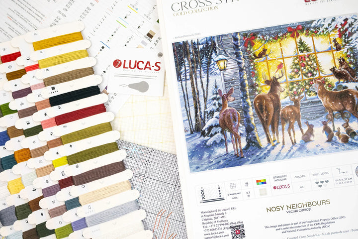 Nosy Neighbours Counted Cross-Stitch Kit by Luca-S BU5086L