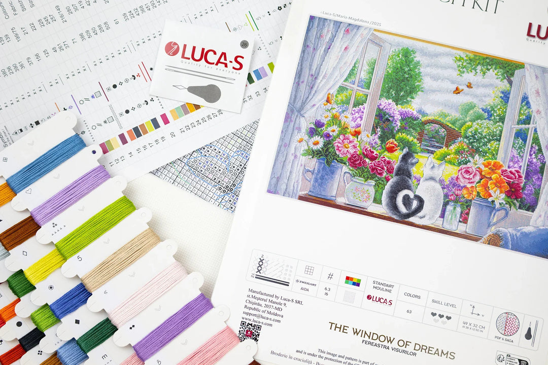 The Window of Dreams Counted Cross-Stitch Kit by Luca-S BU5088L