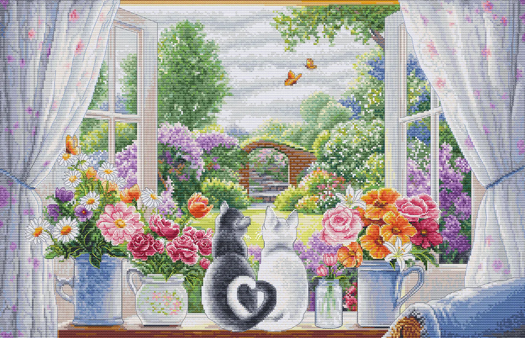 The Window of Dreams Counted Cross-Stitch Kit by Luca-S BU5088L