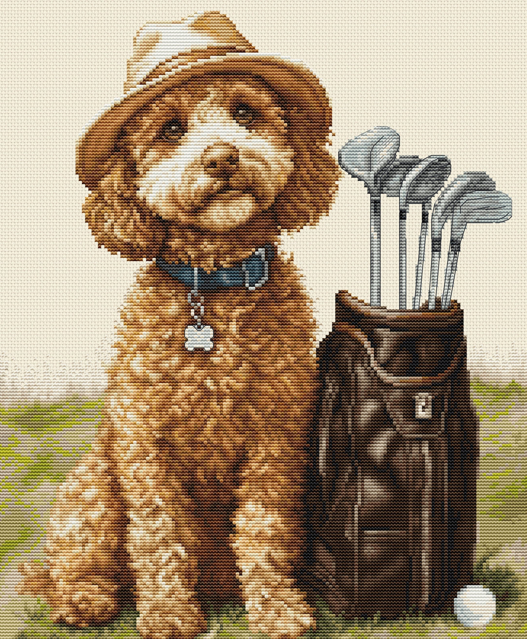 The Master Golfer Counted Cross-Stitch Kit by Luca-S BU5090L
