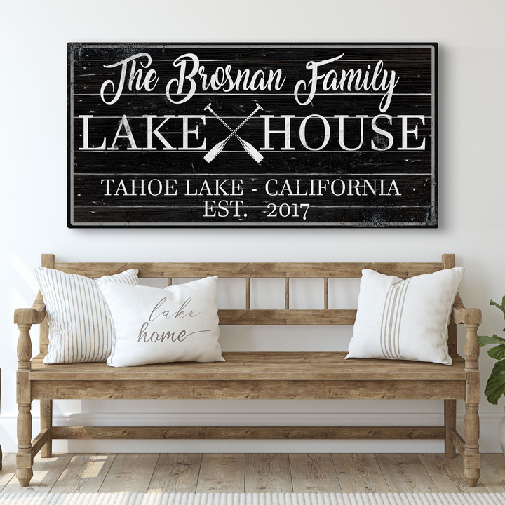 Family Lake House Paddle Sign II
