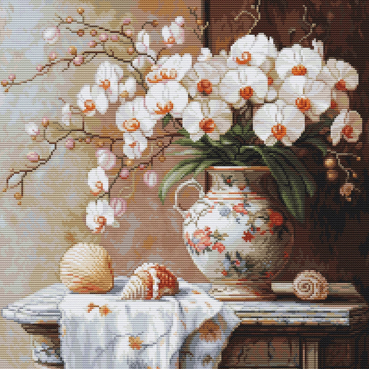 The Elegance of the Orchid B714L Counted Cross-Stitch Kit