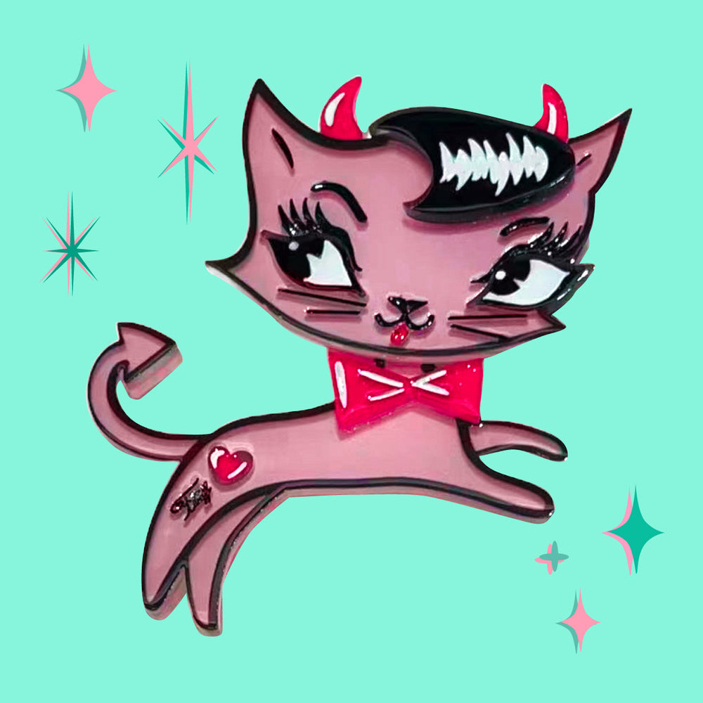 miss fluff bad kitty brooch