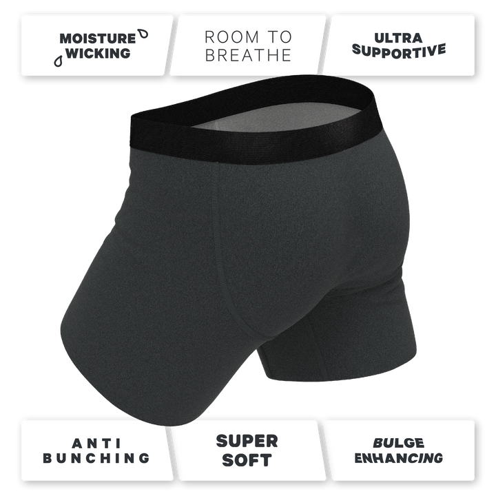 The Basalt | Heather Charcoal Ball Hammock® Pouch Underwear With Fly