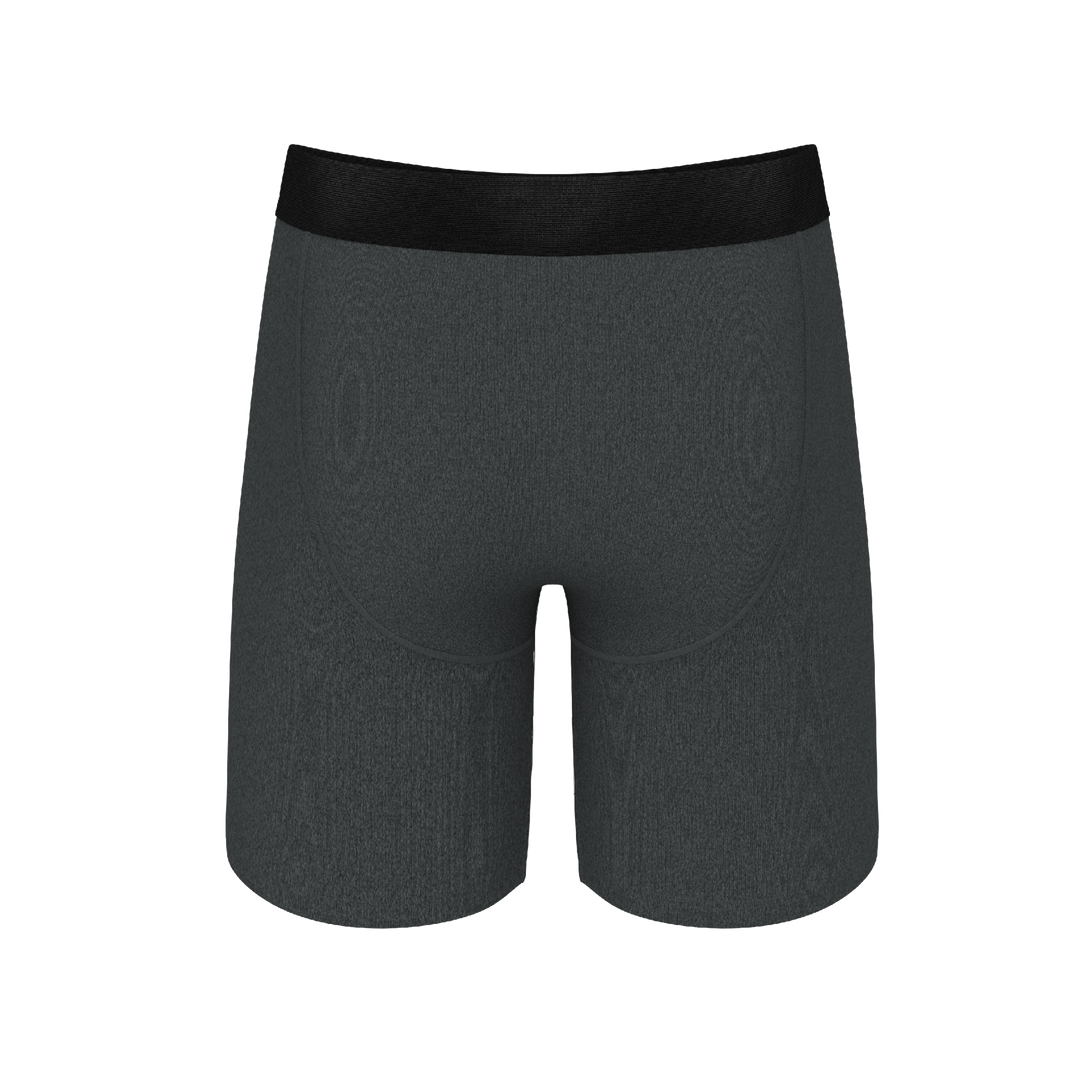 The Basalt | Heather Charcoal Long Leg Ball Hammock® Pouch Underwear With Fly