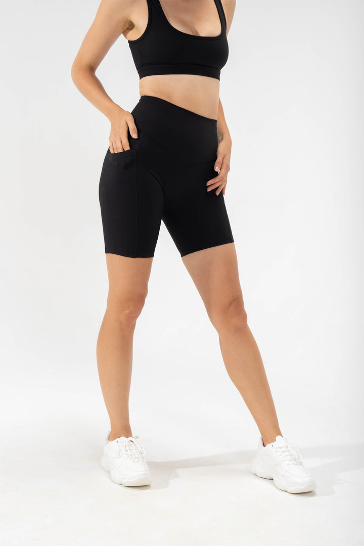 Supersculpt™ Biker Short with Pockets - Black