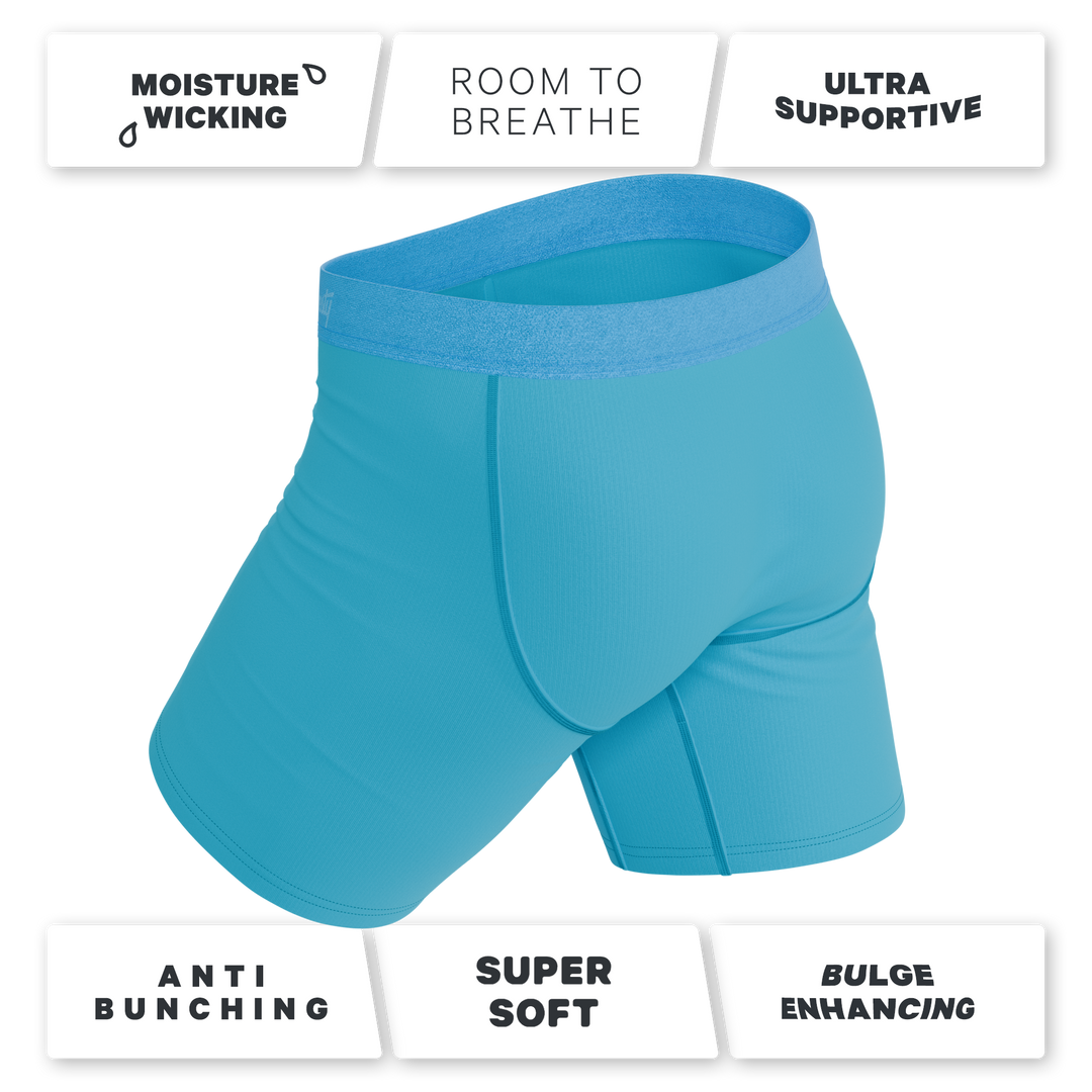 The Beach Please | Palm Tree Long Leg Ball Hammock® Pouch Underwear With Fly