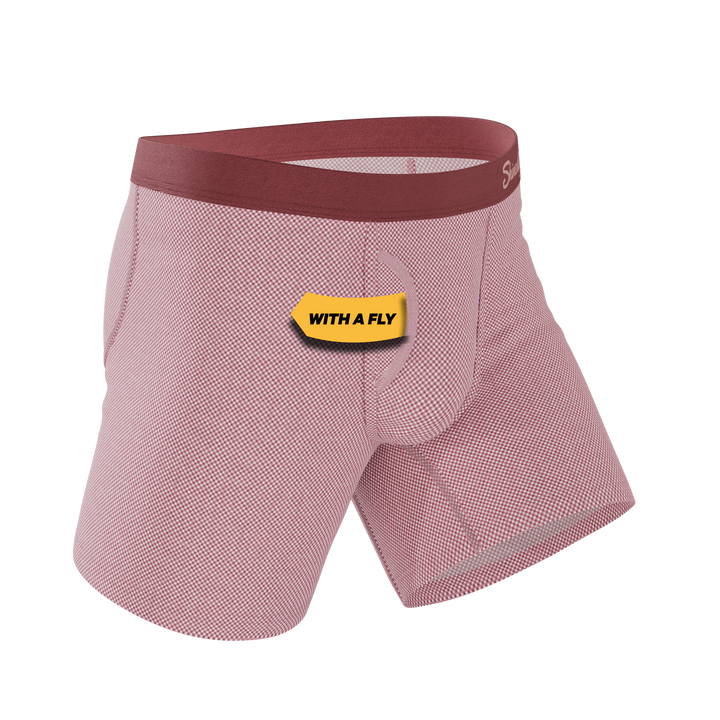 The Bell Pep | Red Chambray Ball Hammock® Pouch Underwear With Fly
