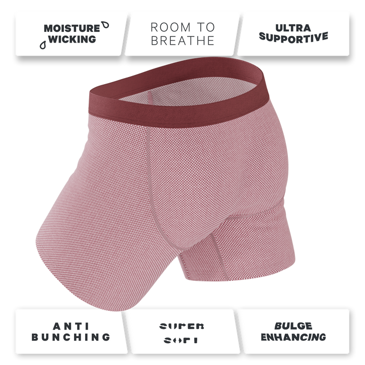 The Bell Pep | Red Chambray Ball Hammock® Pouch Underwear With Fly