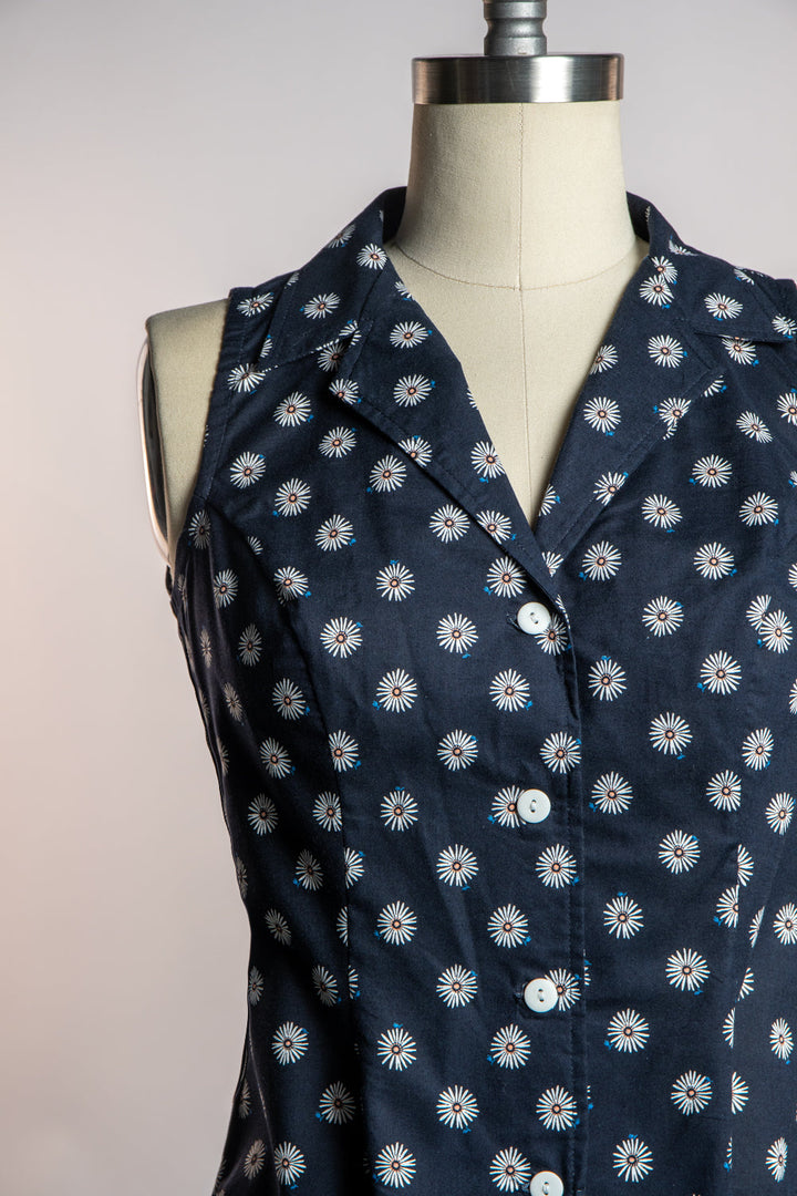 Betsy Blouse - Navy Daisy