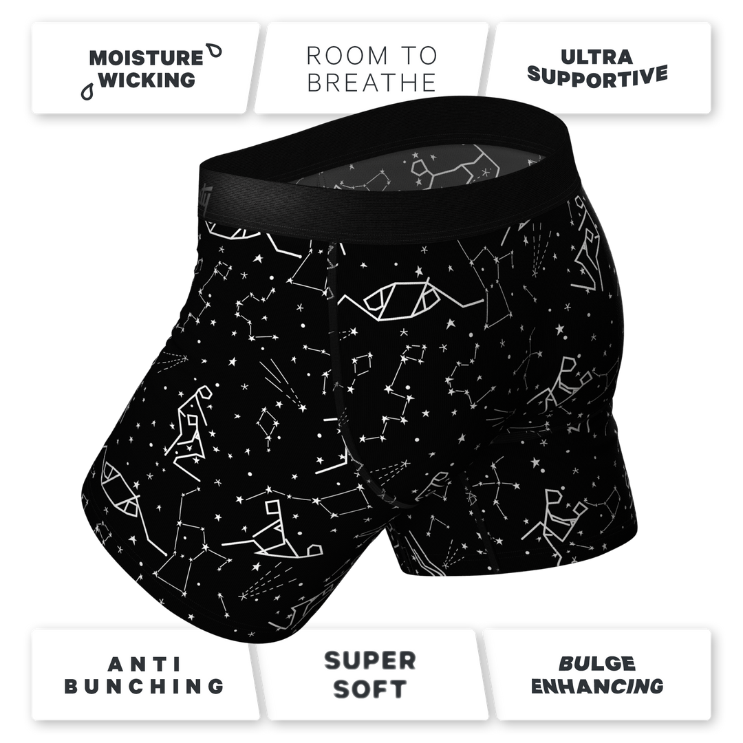 The Big Bang | Glow In The Dark Constellation Ball Hammock® Pouch Underwear With Fly
