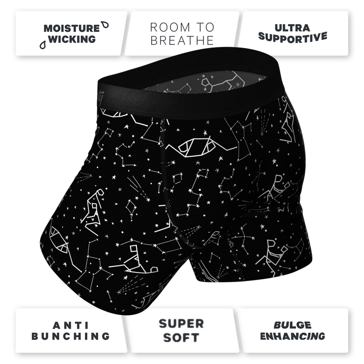 The Big Bang | Glow In The Dark Constellation Ball Hammock® Pouch Underwear With Fly