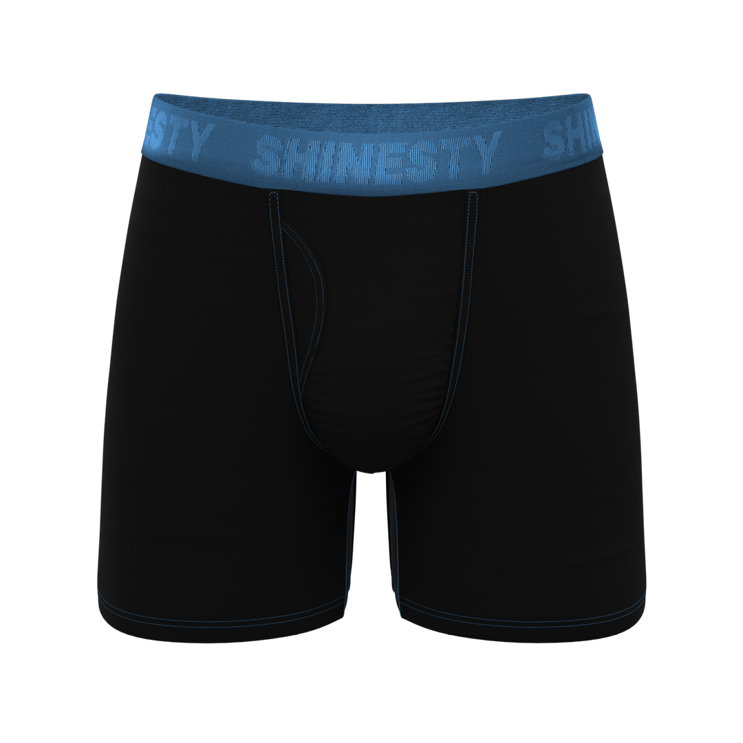 The Black Hole | Black and Blue Ball Hammock® Pouch Underwear With Fly