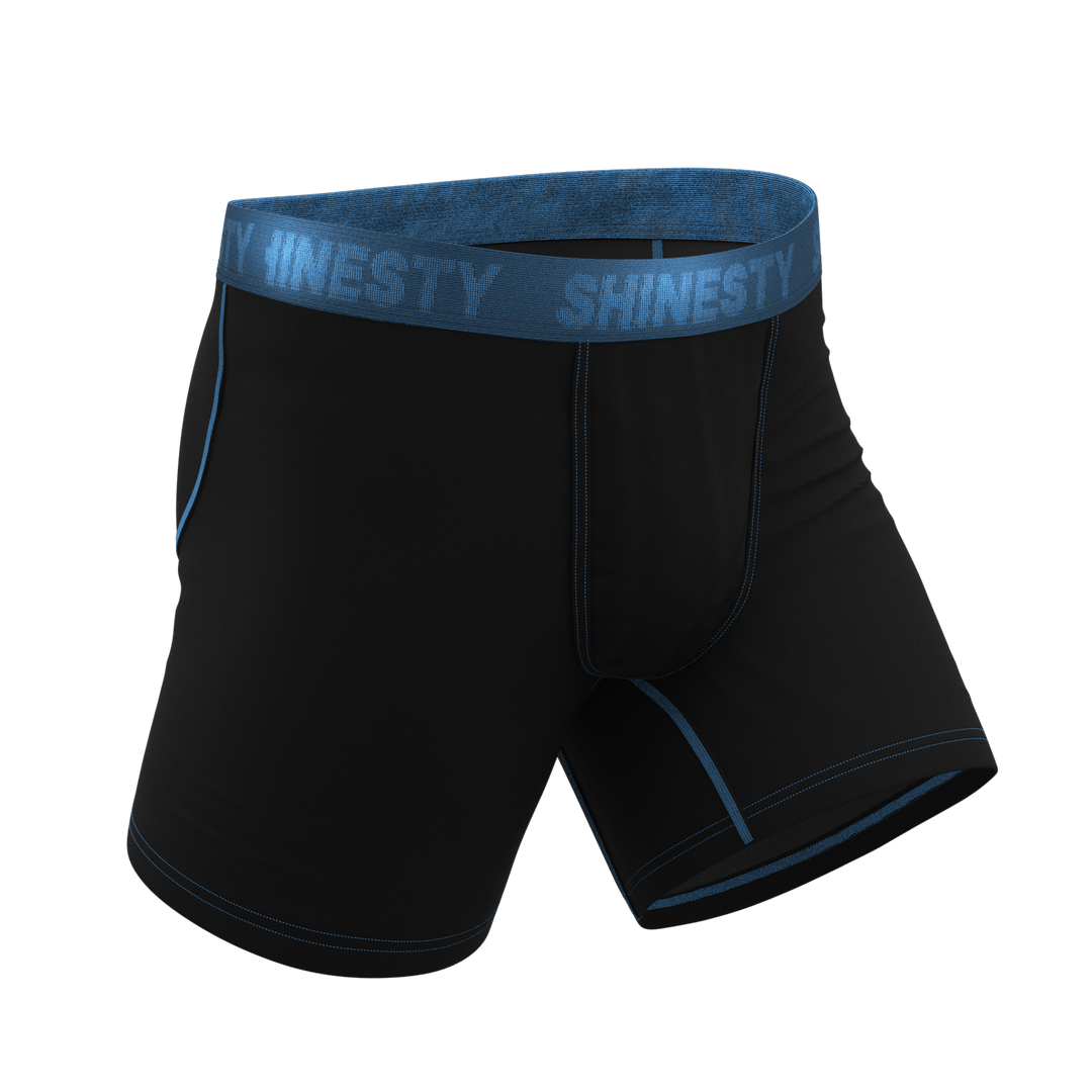 The Black Hole | Black and Blue Ball Hammock® Pouch Underwear