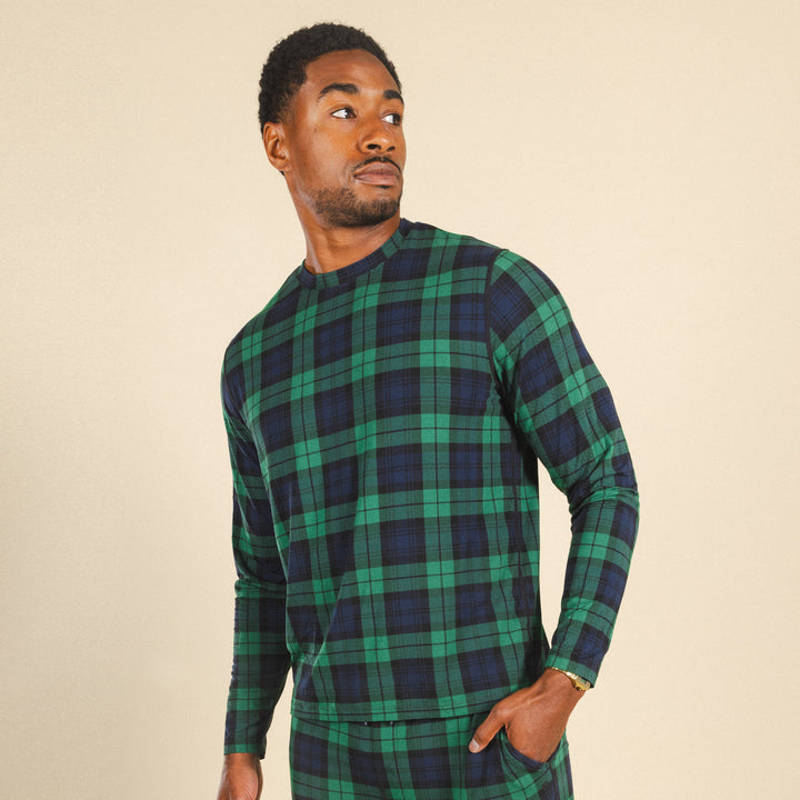 The Black Watch | Tartan Plaid SleepDeep™ Men’s Long Sleeve Pajama Shirt