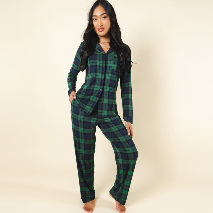 The Black Watch | Tartan Plaid SleepDeep™ Women’s Long Sleeve Pajama Set