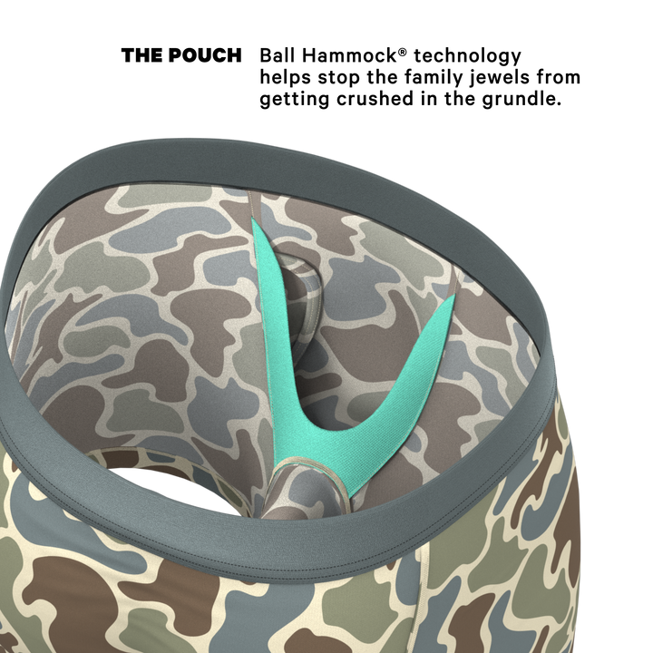 The Blender | Grey Duck Camo Ball Hammock® Pouch Underwear With Fly