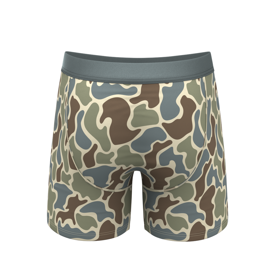 The Blender | Grey Duck Camo Ball Hammock® Pouch Underwear With Fly