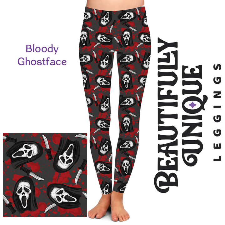 Bloody Ghostface (Semi-Exclusive) - High-quality Handcrafted Vibrant Leggings