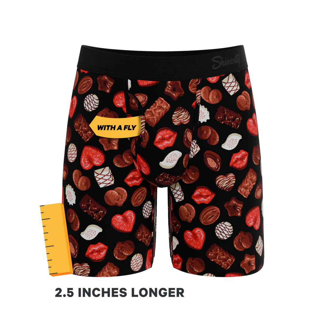 The Bonbons | Naughty Chocolate Long Leg Ball Hammock® Pouch Underwear With Fly