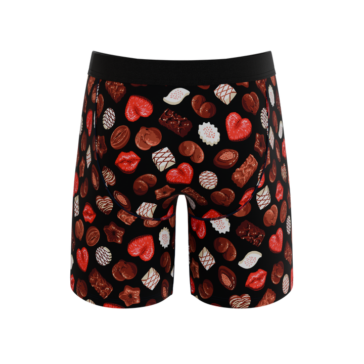 The Bonbons | Naughty Chocolate Long Leg Ball Hammock® Pouch Underwear With Fly