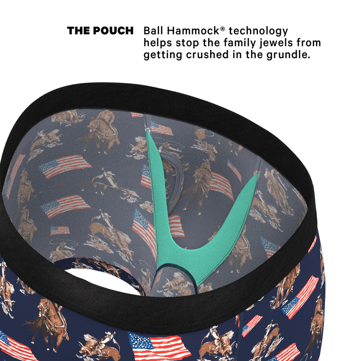 The Bootstraps & Chaps | Americana Cowboy Ball Hammock® Pouch Underwear With Fly